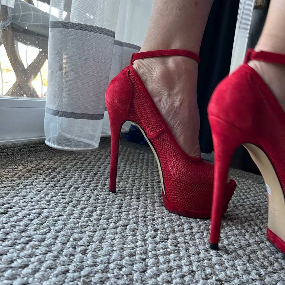 Red mesh heels - Picture 10 of 16